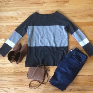 LOFT cozy colorblock sweater